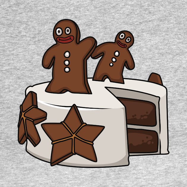 Gingerbread cake cartoon illustration by Miss Cartoon